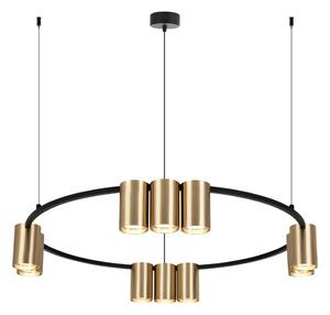 Loftowa lampa wisząca czarno-złota - 32X K406 P4-P95
