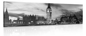 Obraz Big Ben w Londynie w wersji czarno-białej