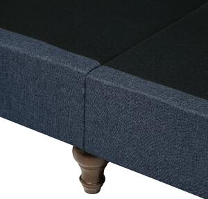 Sofa trzyosobowa z tkaniny ciemnoszara lite drewno z poduszkami do salonu Otra Beliani
