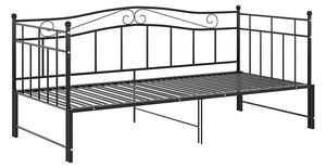 Czarne metalowe łóżko rozkładane 90x200 cm F5-E63