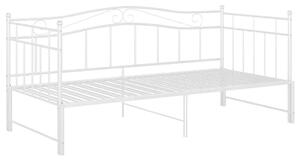 Białe metalowe łóżko rozkładane 90x200 cm E2-R72