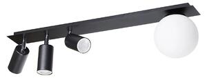Lampa sufitowa z reflektorami i kloszem - 3X S897 Z3-G40