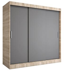 Szafa przesuwna 200 cm dąb sonoma + antracyt D8-C49