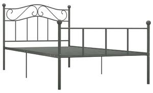 Szare metalowe łóżko 100x200 cm R2-N39