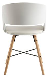 Krzesło kubełkowe do jadalni Białe EVIS