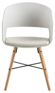 Krzesło z tworzywa do jadalni Kubełkowe siedzisko Białe EVIS