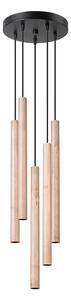 Drewniana loftowa lampa wisząca sople - A382 R5-L16