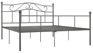 Szare metalowe łóżko w stylu loftowym 180x200 cm C4-H28