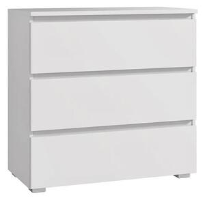 Biała Komoda Z Szufladami Bez Uchwytów 80 Cm B3-E66