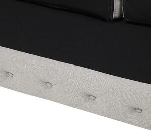 Pikowana sofa 3-osobowa nogi ze stali nierdzewnej beżowa Vissland Beliani