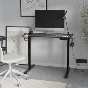 Małe biurko do pracy na stojąco EGON, 1100 x 720 x 600 mm, czarne
