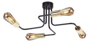 Czarna loftowa lampa sufitowa 2X S828 S3-N91