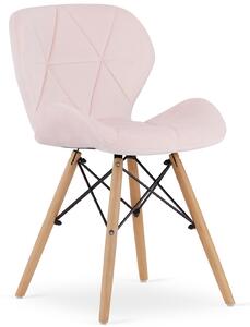 Krzesło jadalniane na drewnianych nogach Lago aksamit