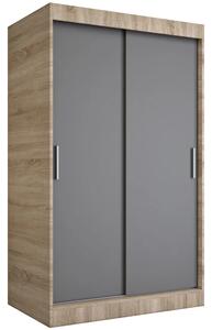 Szafa przesuwna dąb sonoma + antracyt 120 cm A4-F21
