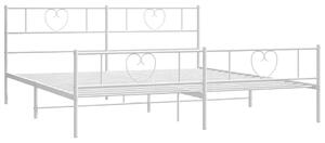 Białe metalowe łóżko małżeńskie 180x200 cm N9-D66