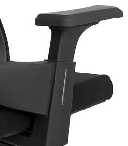 Czarny fotel do biura z regulacją zagłówka - Zexi