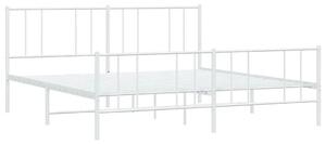 Białe metalowe łóżko małżeńskie 180x200 cm N4-T41