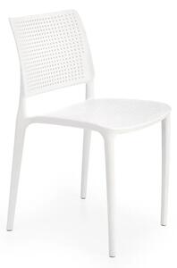 Białe minimalistyczne krzesło sztaplowane W0-E74