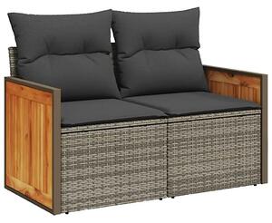 Sofa ogrodowa z czarnymi poduszkami Z2-S10