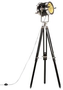 Czarna retro lampa podłogowa regulowana R4-A64