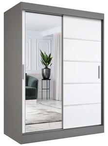 Dwudrzwiowa szafa przesuwna antracyt + biały 150 cm D3-A29