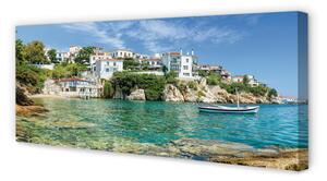 Obraz na płótnie Grecja Morze miasto natura