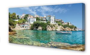 Obraz na płótnie Grecja Morze miasto natura