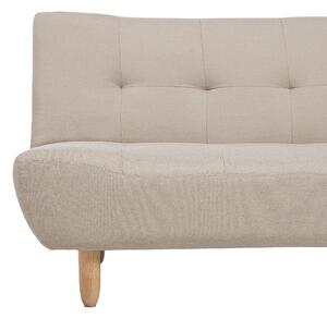 Nowoczesna sofa rozkładana tapicerowana dla 3 osób pikowana beżowa Alsten Beliani