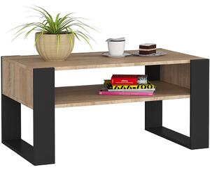 Stolik Kawowy W Minimalistycznym Stylu Dąb Sonoma+Czarny R0-G33