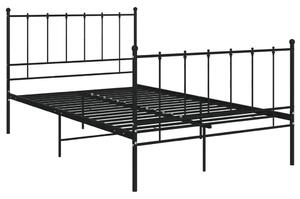 Czarne metalowe łóżko z zagłówkiem 120x200 cm F9-S50