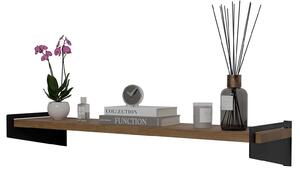 Wisząca półka na kwiaty w stylu loft czarny + dąb lancelot S8-G58