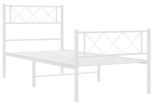 Białe metalowe łózko industrialne 80x200 cm M1-B22