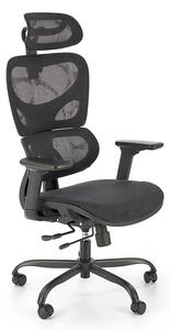 Fotel Obrotowy Czarny Nowoczesny E6-T96