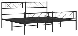 Czarne metalowe łóżko małżeńskie 180x200cm C3-T80