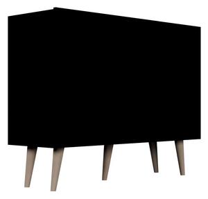 Czarna komoda na nóżkach A4-Z50