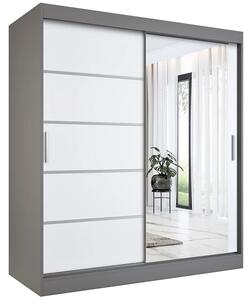 Szafa 180X200 Biały Przesuwna Antracyt + R3-M08