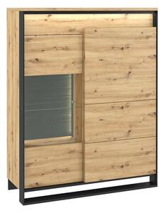 Niska witryna w stylu industrialnym dąb artisan - QA C3-S47