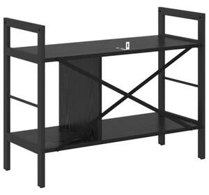 Półka na książki czarny dąb 75 x 30 x 58,5 cm