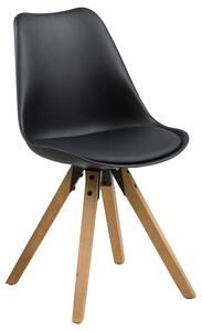 Skandynawskie krzesło z poduszką Czarne IWO