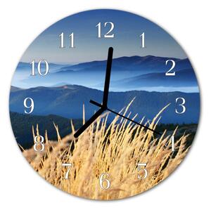 Zegar ścienny okrągły Góry trawa