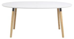 Owalny stół do jadalni Rozkładany Skandynawski Biały BALCOM