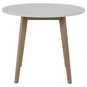 Okrągły stół do jadalni w stylu skandynawskim Jasny brąz - biel TUZIS