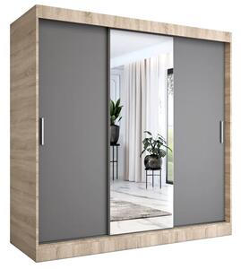 Szafa przesuwna dąb sonoma + antracyt 200 cm W9-E83