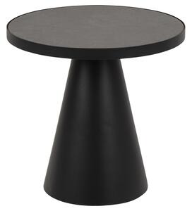 Stolik kawowy do salonu Okrągły na nóżce Czarny LOCA 45 cm