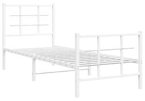 Białe pojedyncze łóżko metalowe 80x200 cm A4-B83