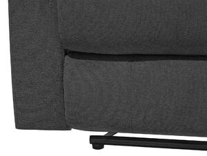 Sofa rozkładana dla 3 osób tapicerowana nowoczesna grube siedzisko ciemnoszara Bergen Beliani