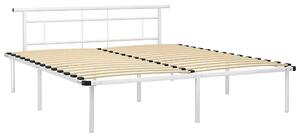 Białe metalowe łóżko małżeńskie 200x200 cm W3-H79