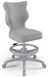 Ergonomiczne krzesło biurkowe dla nastolatka Petit Grey rozmiar 6 (159-188 cm) z podnóżkiem