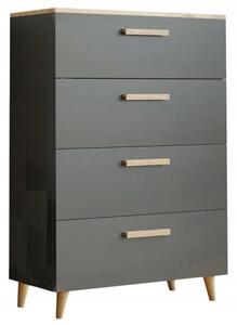 Antracytowa komoda na nóżkach D8-M14