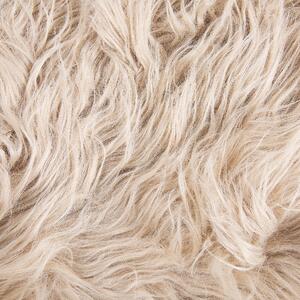 Dekoracyjny dywanik narzuta sztuczna skóra futro owcze beżowy Mungo Beliani